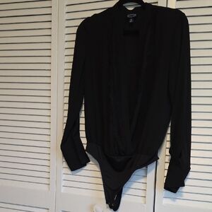NWOT| Scoop NYC Elegant Black Bodysuit Size 4-6